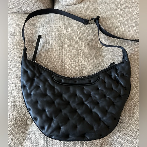 Rag and Bone Riser Black Perforated Hobo Handbag New - Picture 4 of 6